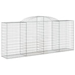 Arched Gabion Baskets 7 pcs 300x50x120/140 cm Galvanised Iron