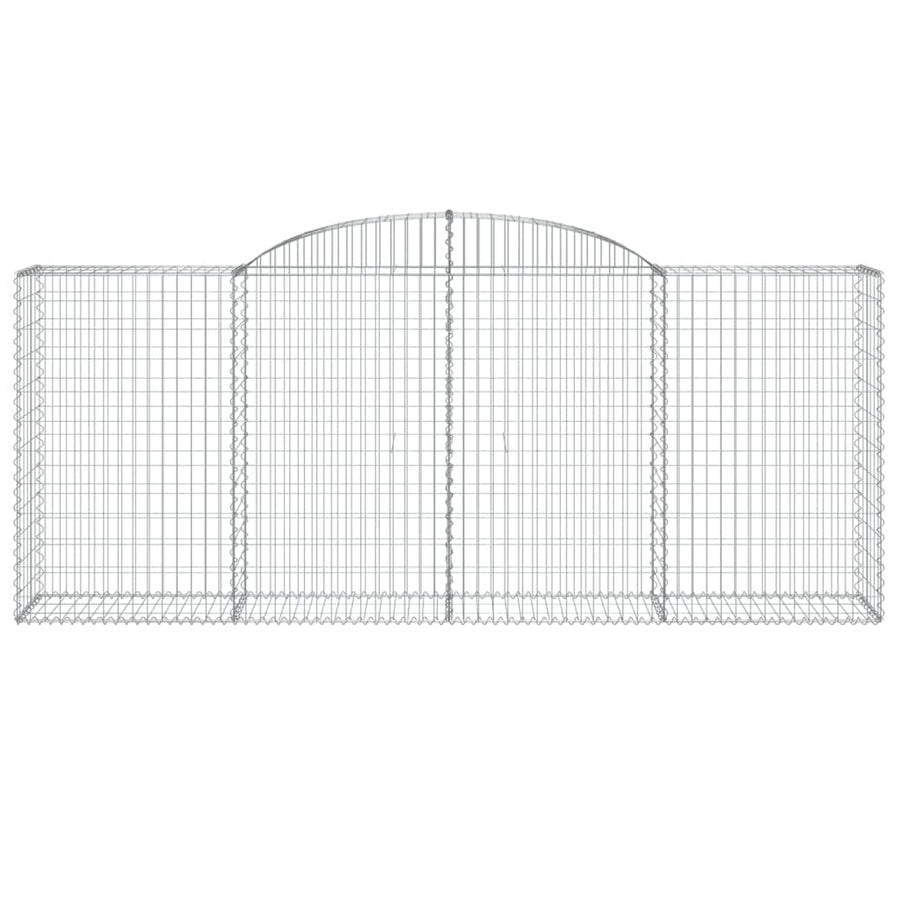 Arched Gabion Baskets 7 pcs 300x50x120/140 cm Galvanised Iron