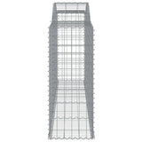 Arched Gabion Baskets 7 pcs 300x50x120/140 cm Galvanised Iron - 45-Degree Angle