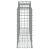 Arched Gabion Baskets 9 pcs 300x50x120/140 cm Galvanised Iron