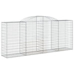 Arched Gabion Baskets 13 pcs 300x50x120/140 cm Galvanised Iron