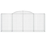 Arched Gabion Baskets 15 pcs 300x50x120/140 cm Galvanised Iron - Top-Down View