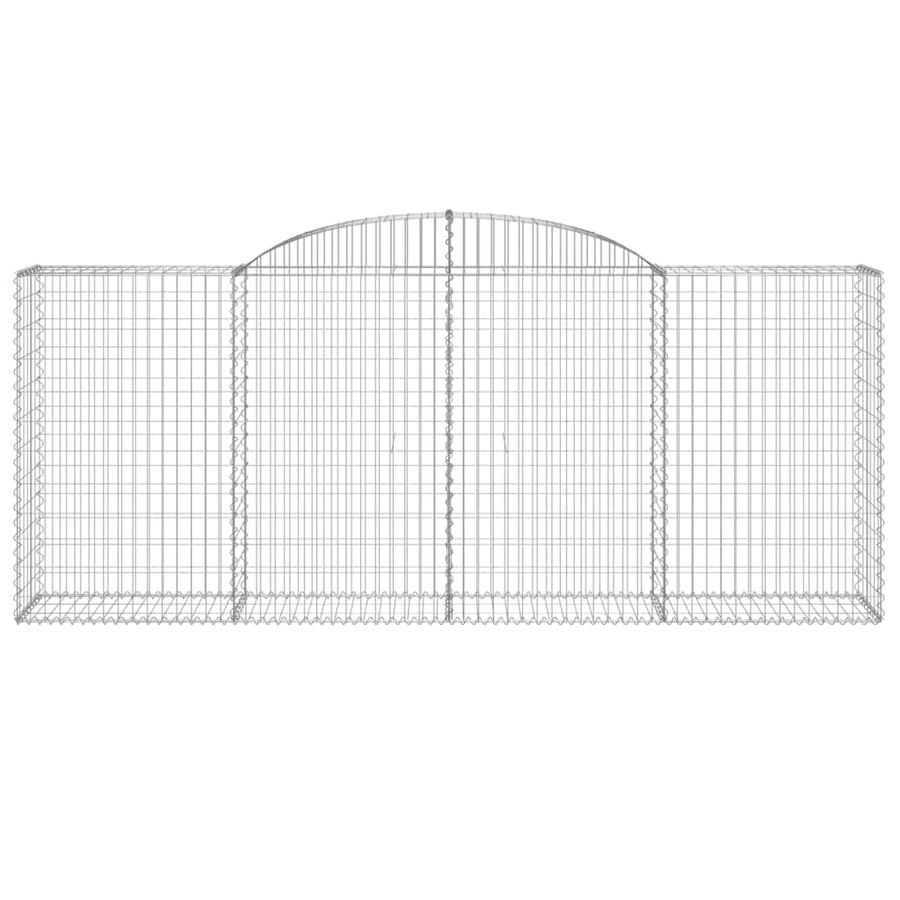 Arched Gabion Baskets 15 pcs 300x50x120/140 cm Galvanised Iron