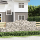 Arched Gabion Baskets 15 pcs 300x50x120/140 cm Galvanised Iron