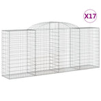 Arched Gabion Baskets 17 pcs 300x50x120/140 cm Galvanised Iron