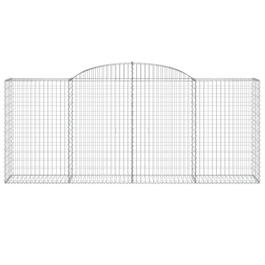 Arched Gabion Baskets 17 pcs 300x50x120/140 cm Galvanised Iron