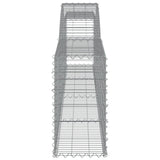 Arched Gabion Baskets 2 pcs 400x30x60/80 cm Galvanised Iron