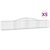 Arched Gabion Baskets 5 pcs 400x30x60/80 cm Galvanised Iron