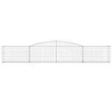 Arched Gabion Baskets 5 pcs 400x30x60/80 cm Galvanised Iron - Top-Down View