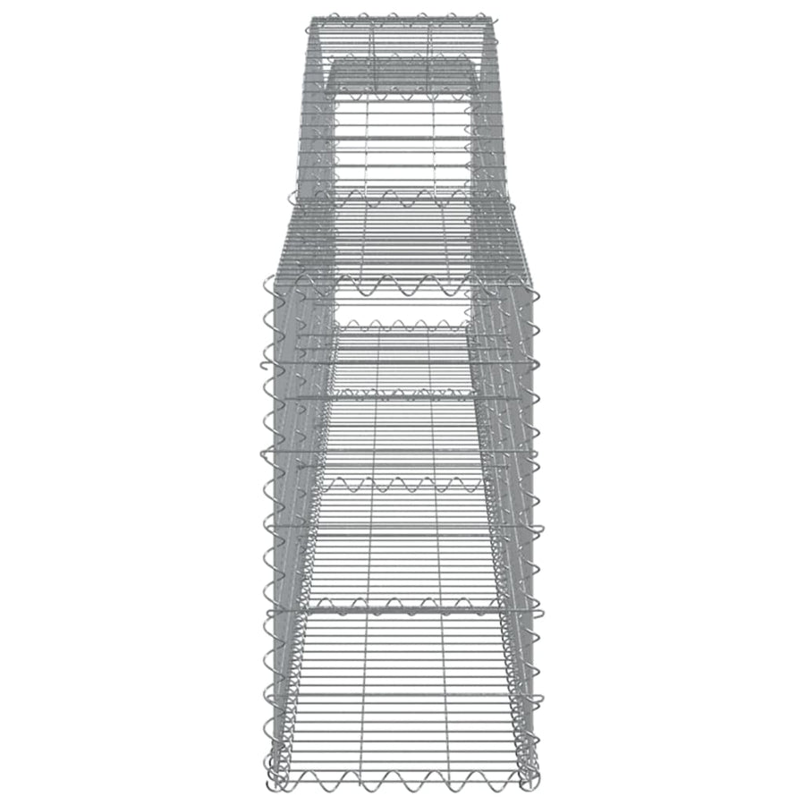 Arched Gabion Baskets 5 pcs 400x30x60/80 cm Galvanised Iron