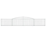 Arched Gabion Baskets 7 pcs 400x30x60/80 cm Galvanised Iron