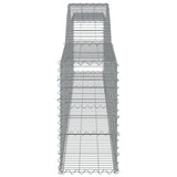 Arched Gabion Baskets 7 pcs 400x30x60/80 cm Galvanised Iron
