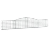Arched Gabion Baskets 8 pcs 400x30x60/80 cm Galvanised Iron
