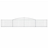 Arched Gabion Baskets 8 pcs 400x30x60/80 cm Galvanised Iron