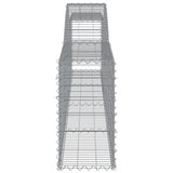 Arched Gabion Baskets 8 pcs 400x30x60/80 cm Galvanised Iron
