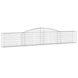 Arched Gabion Baskets 20 pcs 400x30x60/80 cm Galvanised Iron - Side View