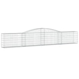 Arched Gabion Baskets 25 pcs 400x30x60/80 cm Galvanised Iron - Side View