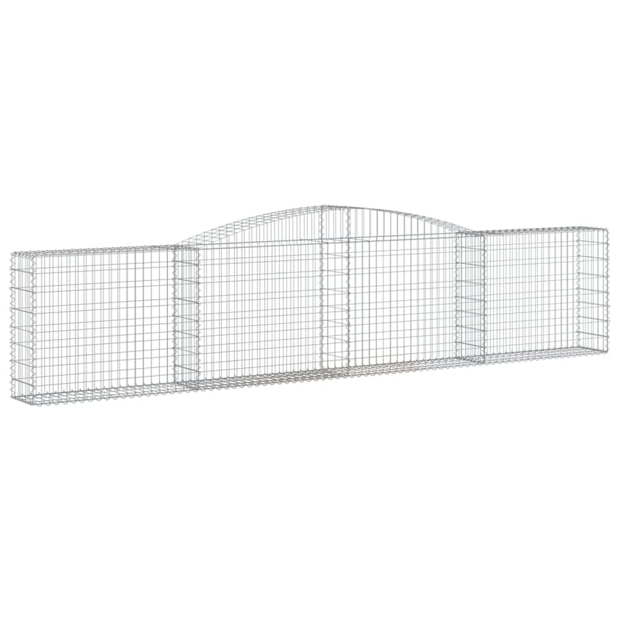 Arched Gabion Baskets 3 pcs 400x30x80/100 cm Galvanised Iron