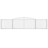 Arched Gabion Baskets 3 pcs 400x30x80/100 cm Galvanised Iron