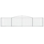 Arched Gabion Baskets 3 pcs 400x30x80/100 cm Galvanised Iron