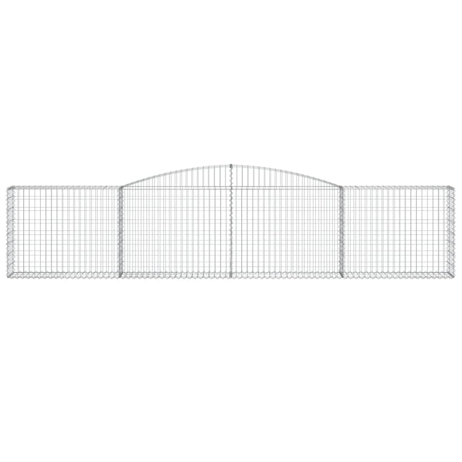 Arched Gabion Baskets 3 pcs 400x30x80/100 cm Galvanised Iron