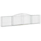 Arched Gabion Baskets 4 pcs 400x30x80/100 cm Galvanised Iron