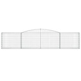 Arched Gabion Baskets 6 pcs 400x30x80/100 cm Galvanised Iron