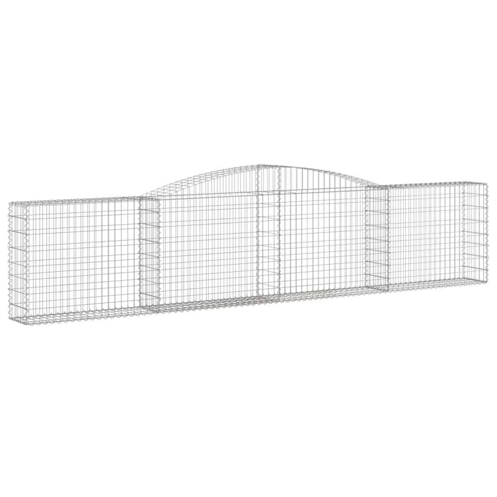 Arched Gabion Baskets 8 pcs 400x30x80/100 cm Galvanised Iron