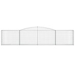 Arched Gabion Baskets 9 pcs 400x30x80/100 cm Galvanised Iron