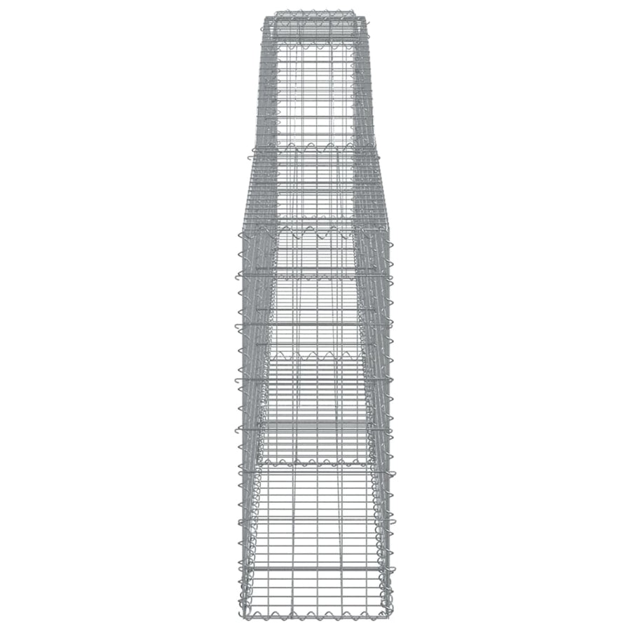 Arched Gabion Baskets 9 pcs 400x30x80/100 cm Galvanised Iron