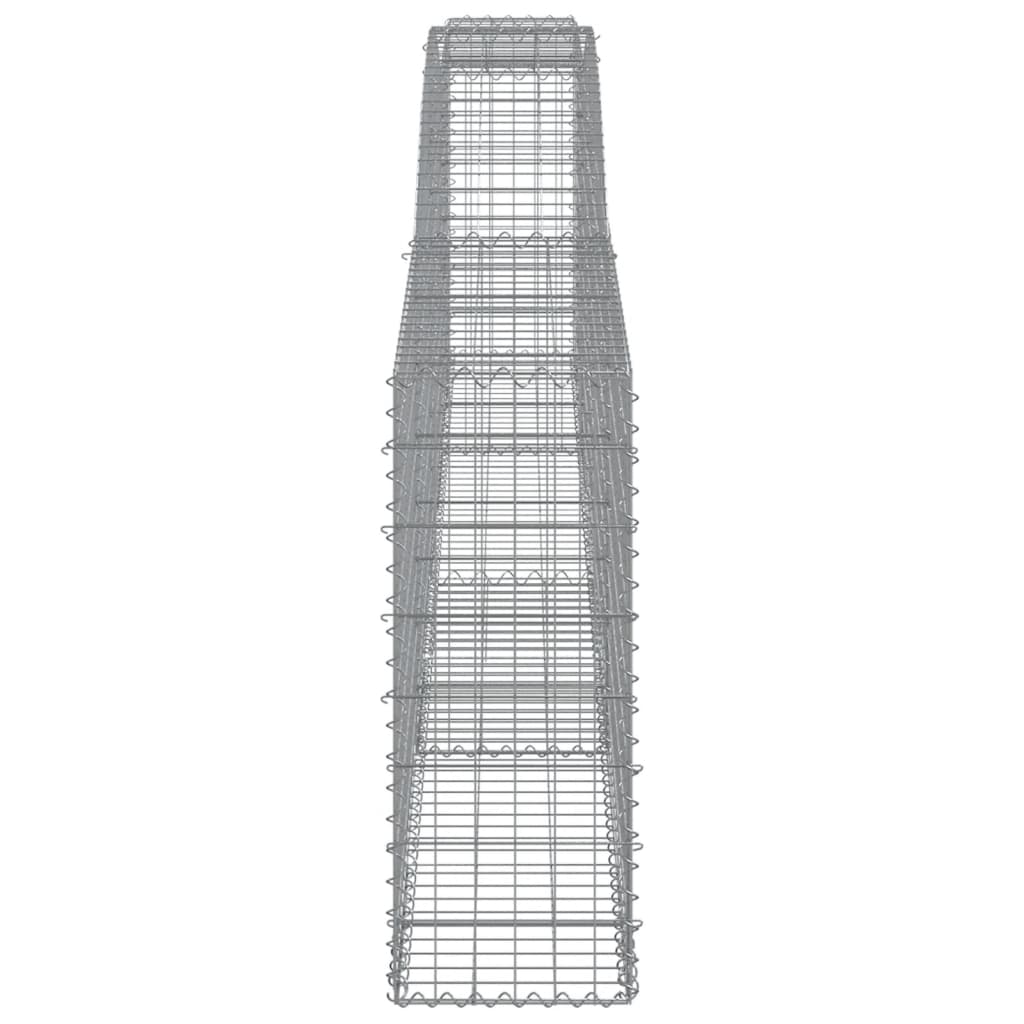 Arched Gabion Baskets 15 pcs 400x30x80/100 cm Galvanised Iron