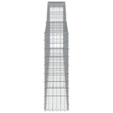 Arched Gabion Baskets 5 pcs 400x30x100/120 cm Galvanised Iron - 45-Degree Angle