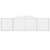 Arched Gabion Baskets 6 pcs 400x30x100/120 cm Galvanised Iron
