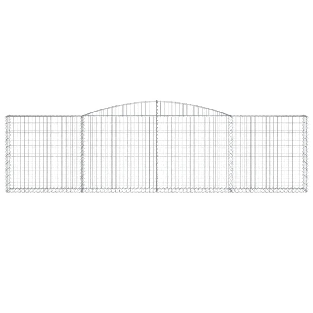 Arched Gabion Baskets 6 pcs 400x30x100/120 cm Galvanised Iron