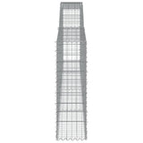Arched Gabion Baskets 6 pcs 400x30x100/120 cm Galvanised Iron - 45-Degree Angle