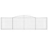 Arched Gabion Baskets 7 pcs 400x30x100/120 cm Galvanised Iron