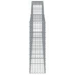 Arched Gabion Baskets 15 pcs 400x30x100/120 cm Galvanised Iron