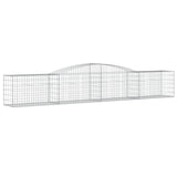 Arched Gabion Baskets 2 pcs 400x50x60/80 cm Galvanised Iron - Side View