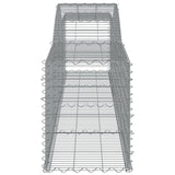 Arched Gabion Baskets 3 pcs 400x50x60/80 cm Galvanised Iron - 45-Degree Angle
