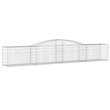 Arched Gabion Baskets 4 pcs 400x50x60/80 cm Galvanised Iron - Side View