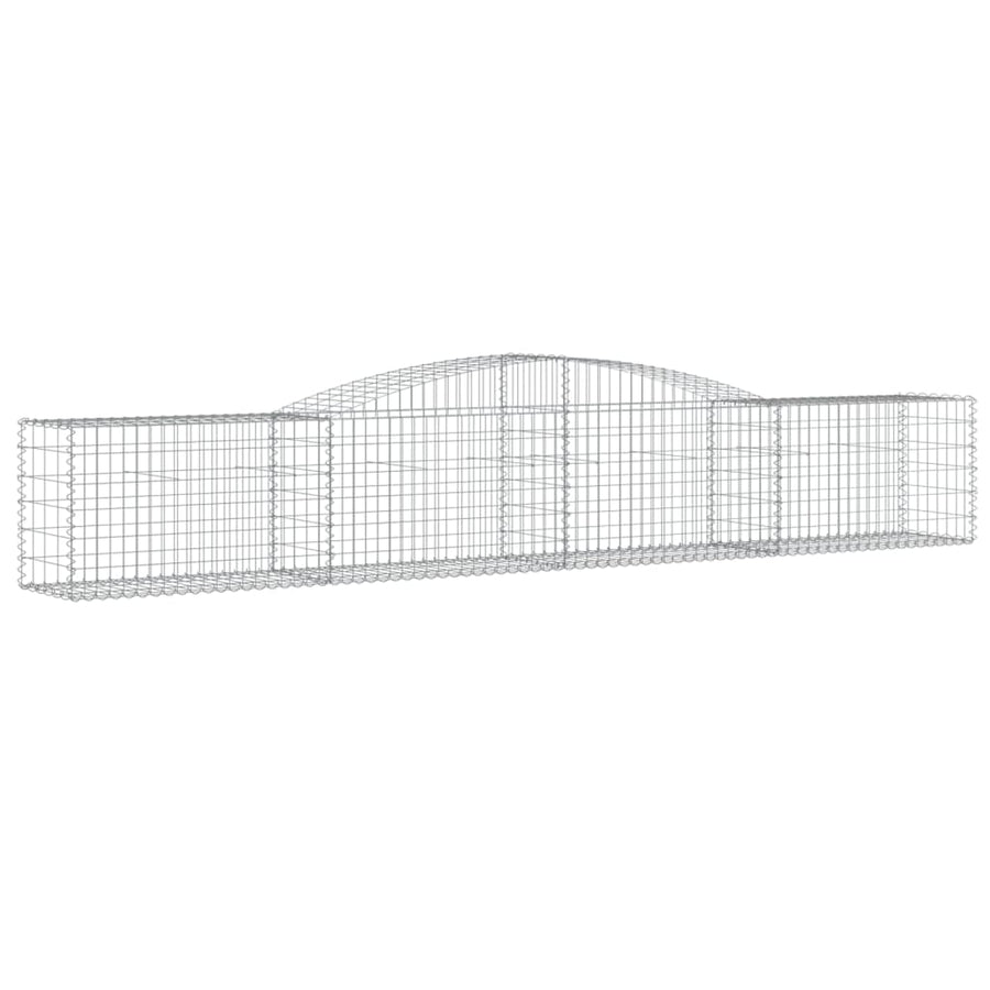 Arched Gabion Baskets 7 pcs 400x50x60/80 cm Galvanised Iron