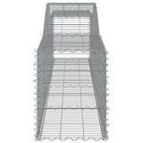 Arched Gabion Baskets 8 pcs 400x50x60/80 cm Galvanised Iron