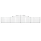 Arched Gabion Baskets 9 pcs 400x50x60/80 cm Galvanised Iron