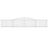 Arched Gabion Baskets 10 pcs 400x50x60/80 cm Galvanised Iron