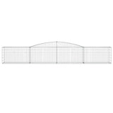 Arched Gabion Baskets 20 pcs 400x50x60/80 cm Galvanised Iron - Top-Down View