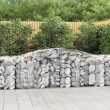 Arched Gabion Baskets 2 pcs 400x50x80/100 cm Galvanised Iron