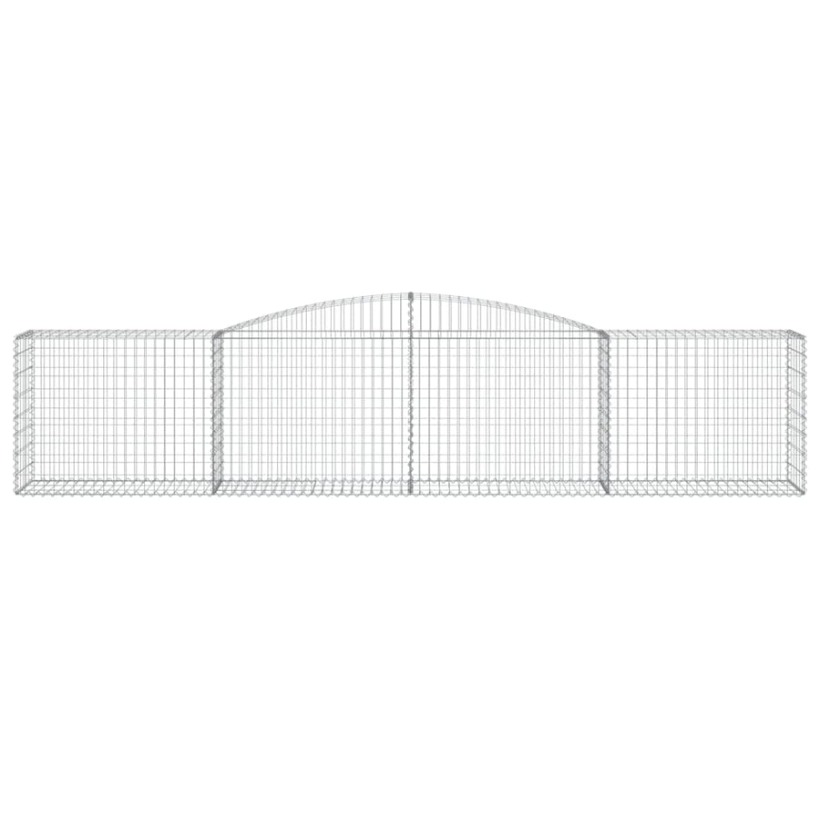 Arched Gabion Baskets 3 pcs 400x50x80/100 cm Galvanised Iron