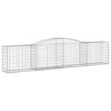 Arched Gabion Baskets 4 pcs 400x50x80/100 cm Galvanised Iron