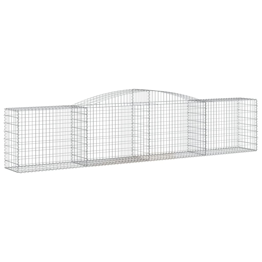 Arched Gabion Baskets 7 pcs 400x50x80/100 cm Galvanised Iron