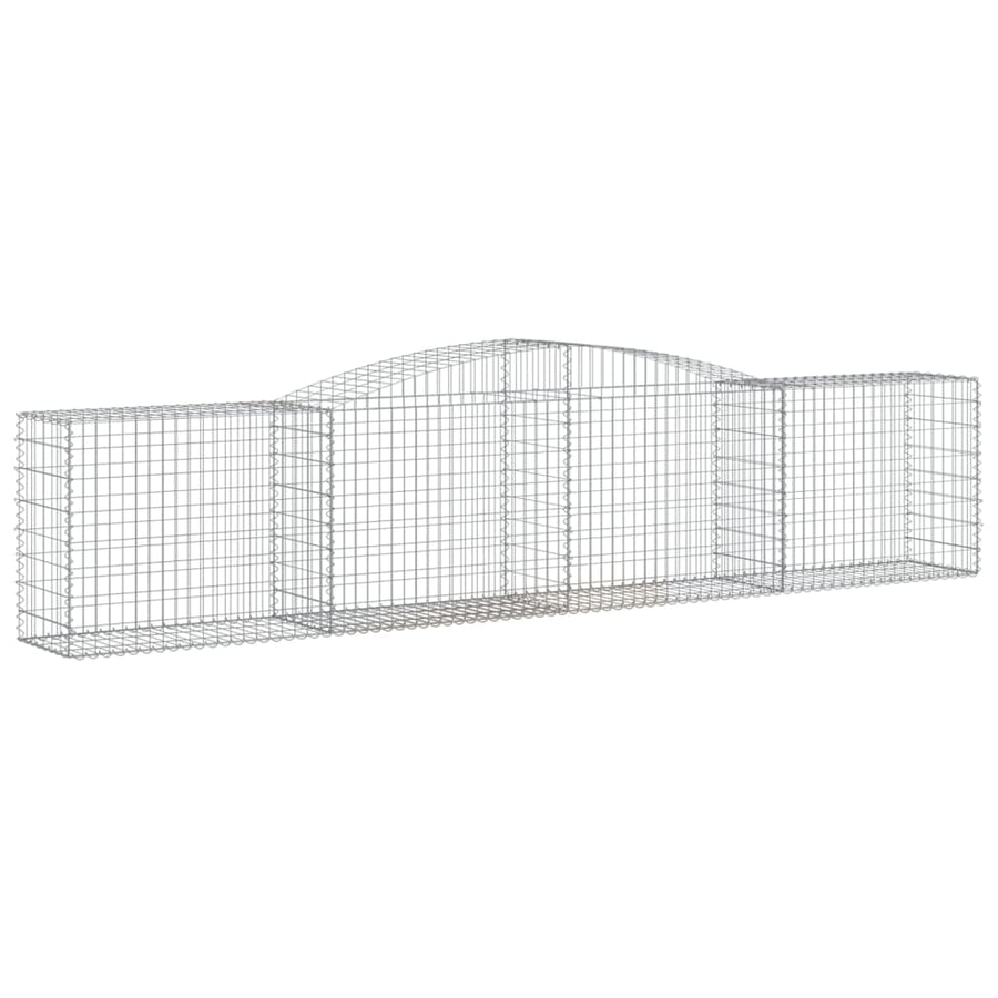 Arched Gabion Baskets 7 pcs 400x50x80/100 cm Galvanised Iron
